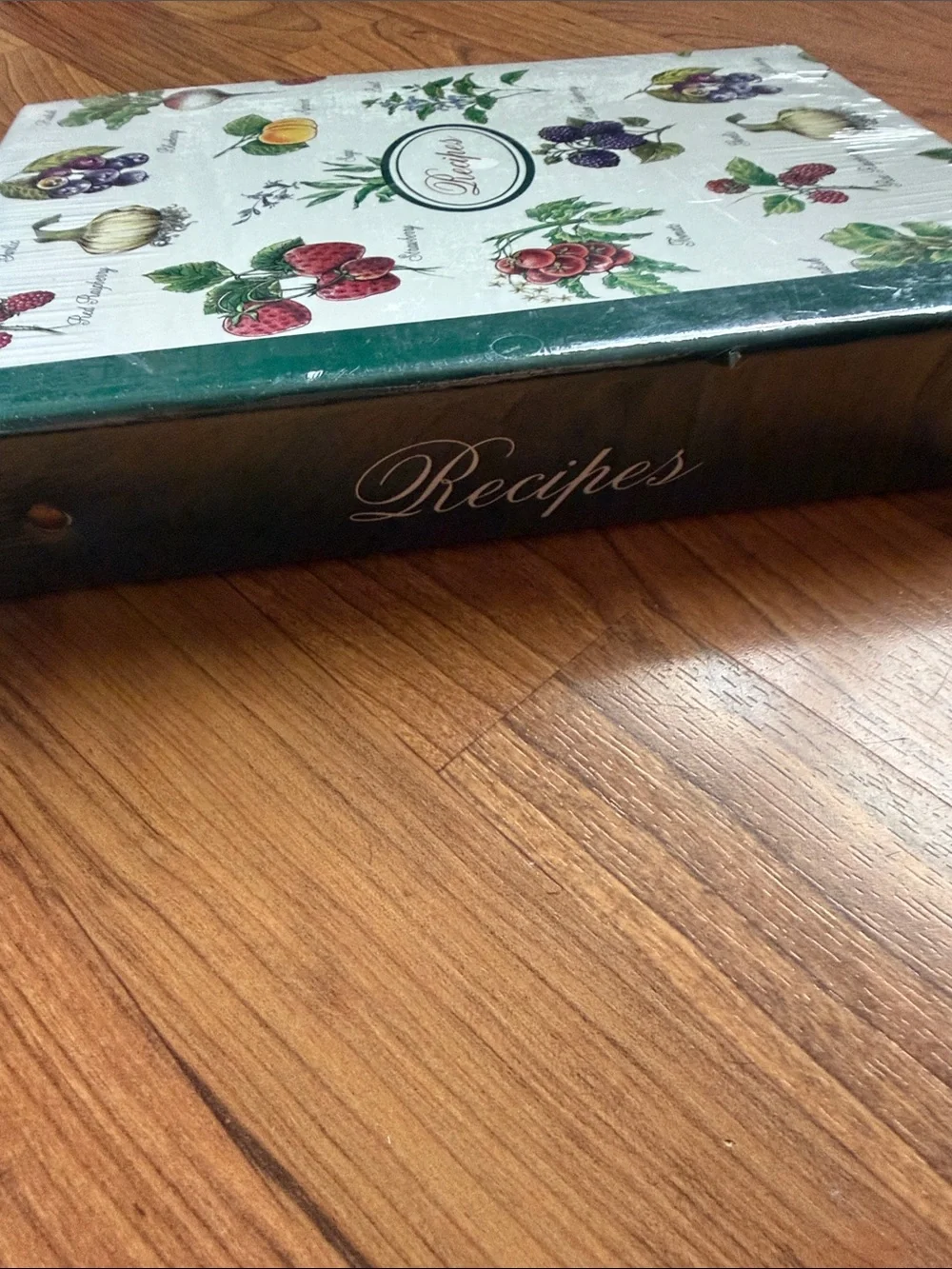 Recipes Recipe Organizer Notebook - Green and White Botanical Cover
